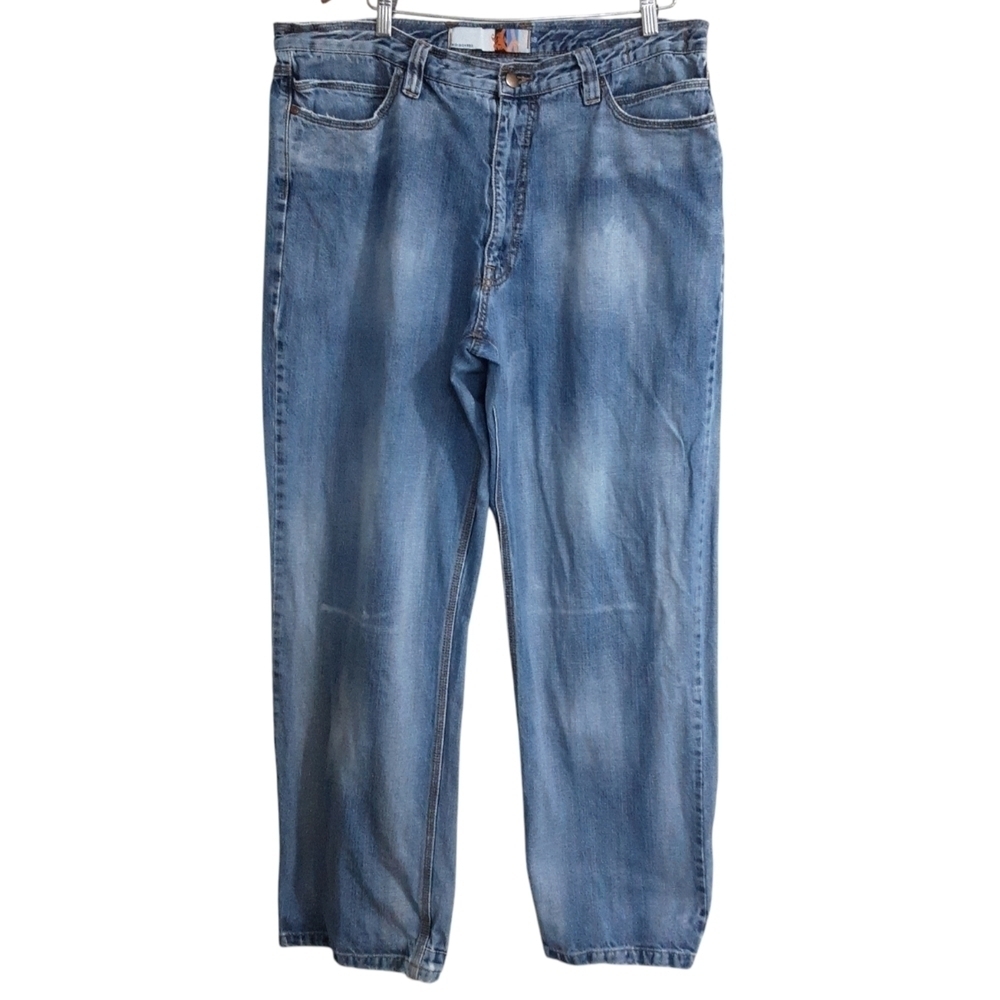 Indigo red denim jean Ricky Street boot  casual 38 wide y2k retro street-wear